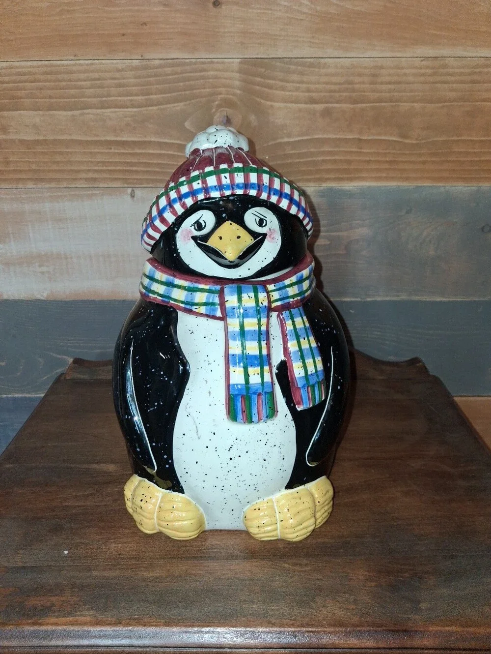 Julie Ueland Penguin Porcelain Cookie Jar